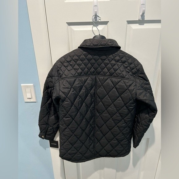 NEW Ellen Tracy Black Quilted WOMEN Coat / Shacket / Jacket Size S Black - Picture 4 of 7